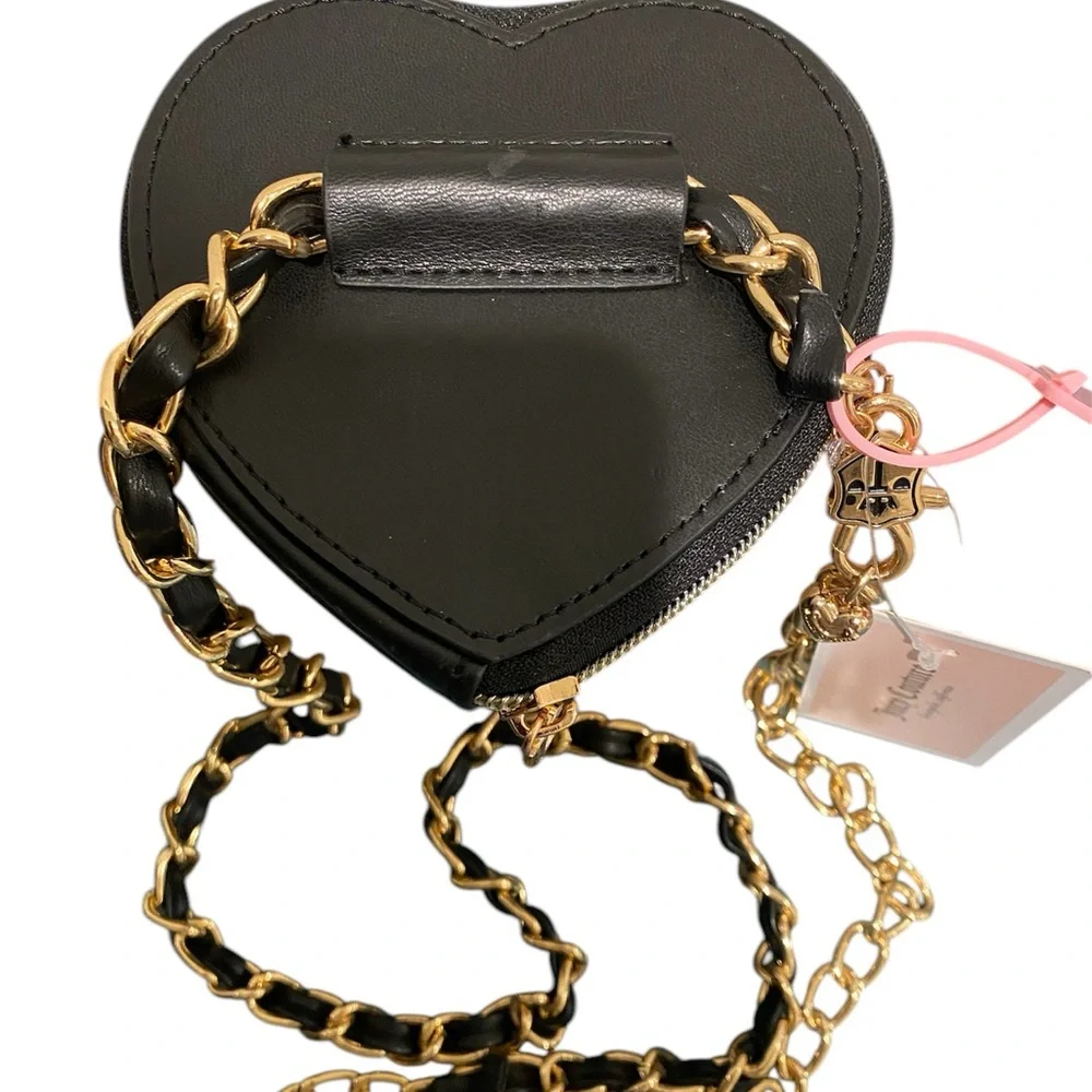 Juicy Couture Black Heart-Shaped belt Bag  NWT - Picture 2 of 4